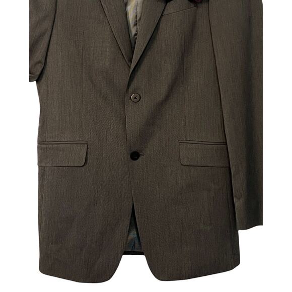 Marc Ecko Mens Suit Jacket Size 38L Gray Single Breasted Double Vent Pockets - Picture 5 of 9